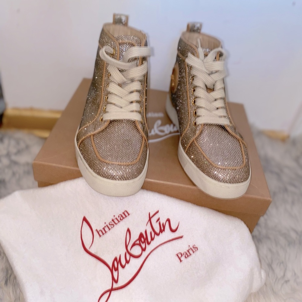 100% Authentic Christian Louboutin Glitte Sneakers